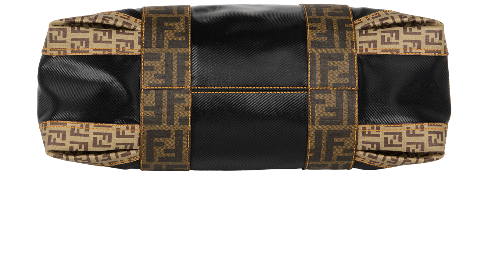 Top Handle Tote, &pound;495, Handbags, Black/Brown, Coated Canvas, Top view